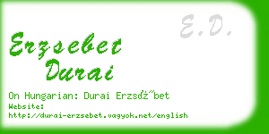 erzsebet durai business card